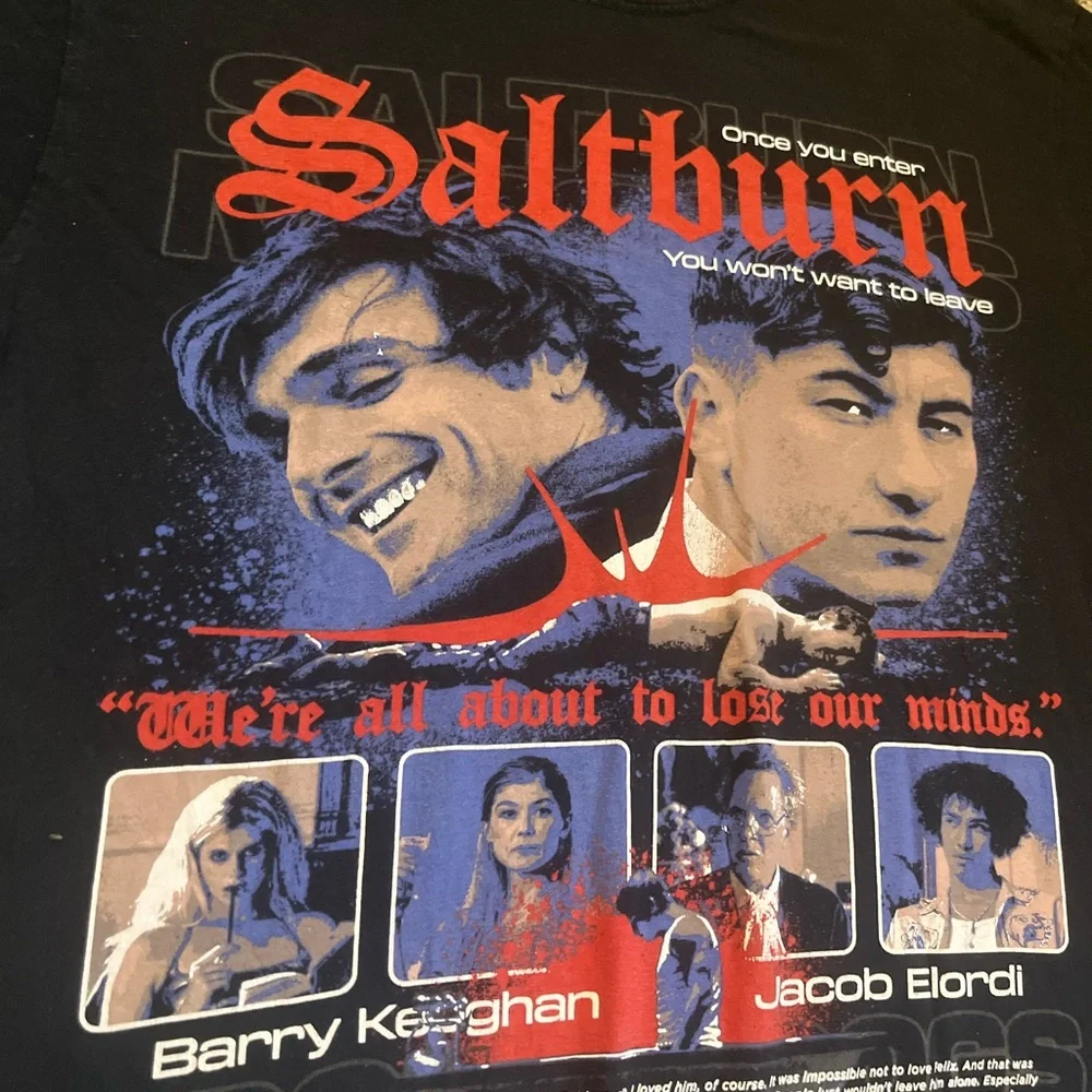 Rare Saltburn Promo T-Shirt Barry Keoghan Jacob Elordi (Medium) - Picture 2 of 4